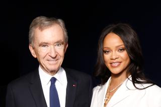 PARIS, FRANCE - MAY 22: Bernard Arnault and Rihanna attend Fenty Launch on May 22, 2019 in Paris, France. (Photo by Julien Hekimian/Getty Images for Fenty)