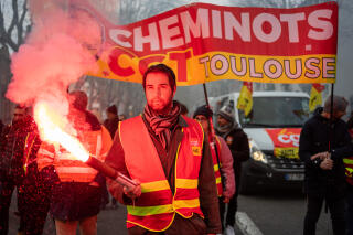 Manifestation à Toulouse le 31 janvier dernier contre le projet  de réforme des retraites.