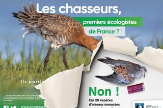 Image de la campagne de la Ligue de Protection des Oiseaux répondant à celle de la Fédération Nationale des Chasseurs