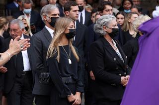 Paul, Stella et Florence lors de l’enterrement de Jean-Paul Belmondo 