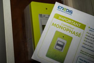 Compteur communicant Linky monophasé installé par la société Enedis