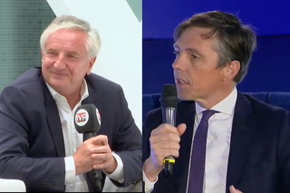 Jean-Emmanuel Sauvée à gauche, Xavier Bindel à droite. 
Montage photo : l’Informé (captures de vidéos lors des conférences Wind For Goods 2021, et Nice Climate Summit 2024).