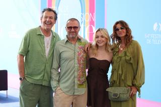 Une partie des acteurs de Demain nous appartient. De gauche à droite : Jean-Luc Reichmann, Alexandre Brasseur, Alice Varela et Ingrid Chauvin.
