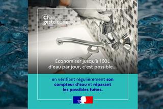 Les campagnes incitant à la sobriété, comme ici sur l’eau, sont supprimées.