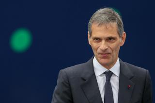 Le PDG de  l’armateur CMA CGM, Rodolphe Saadé, lors de l’inuaguration du porte-conteneurs  