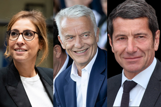 Léa Salamé, Patrick Martin et David Lisnard.
